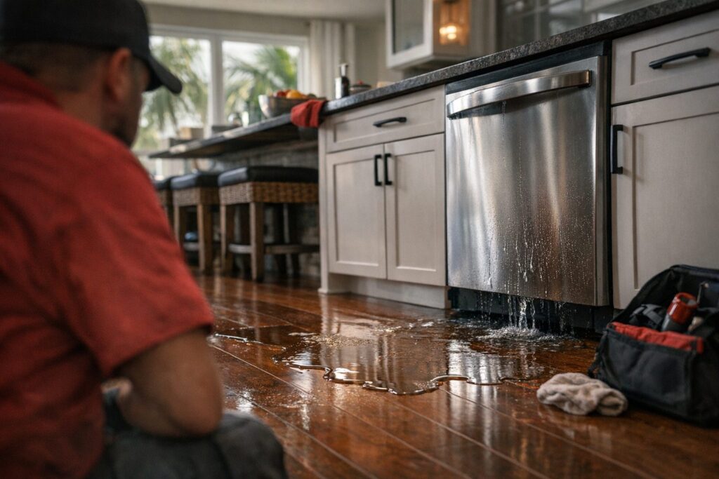 Water Damage Cleanup After a Dishwasher Leak