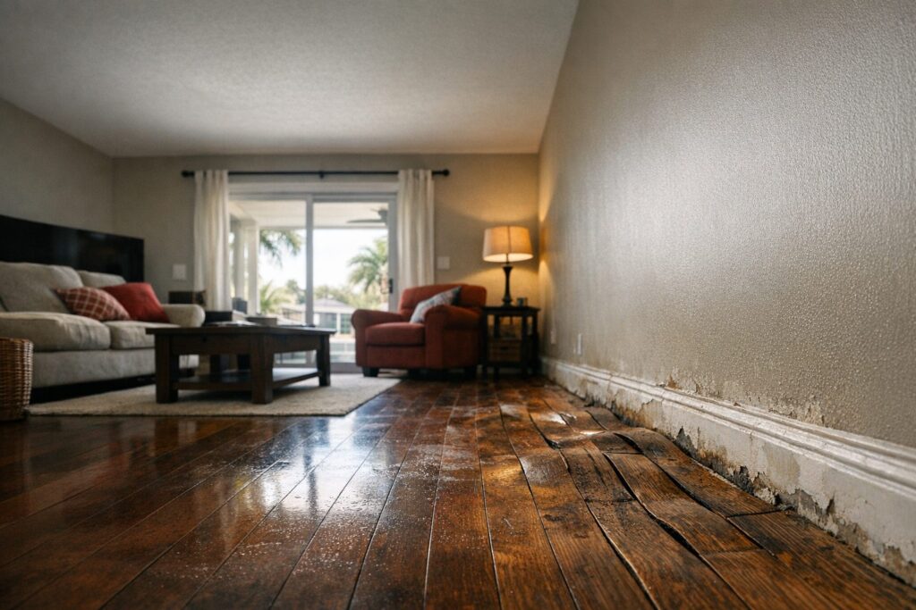 WrightWay Emergency Services — Water Damage to Hardwood Floors: Can They Be Saved?