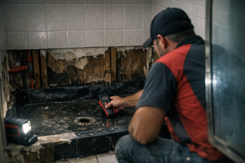 Shower Pan Leaks: Why They're Common in Florida and How We Find Them