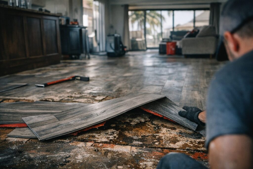 Water Damage Under Vinyl Plank Flooring: Can You Save It?