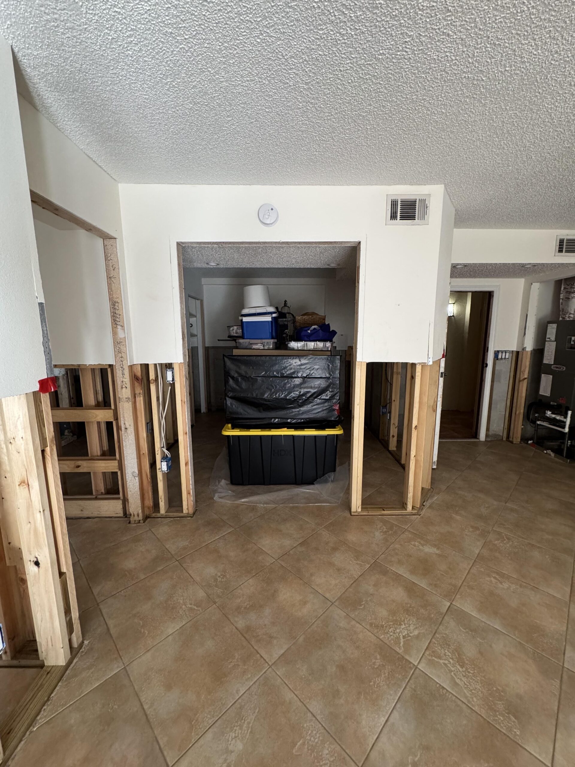 Water damage restoration in a Longboat Key condo with flood cuts and contents protection after Hurricane Milton